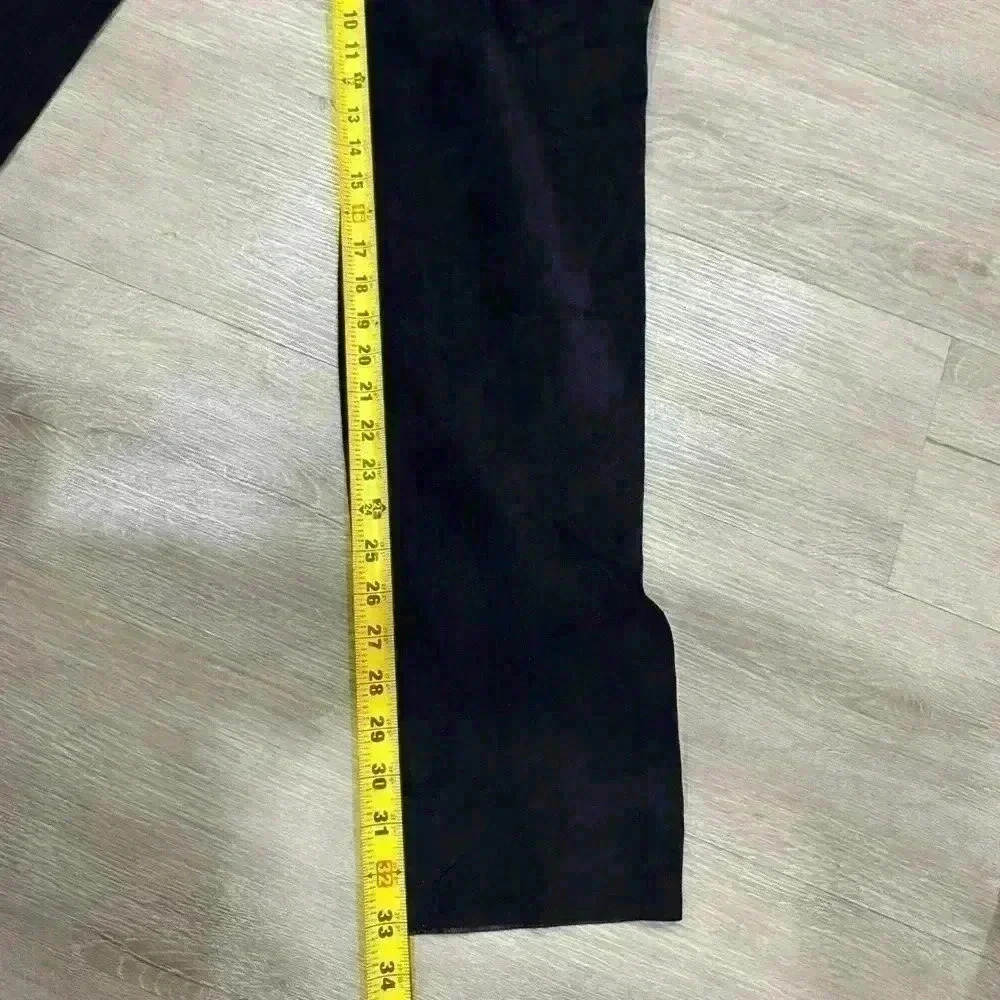 Nwt Danier Vintage Black High Rise 100% Leather Fully Lined Straight Leg Pants — image 4 of 6